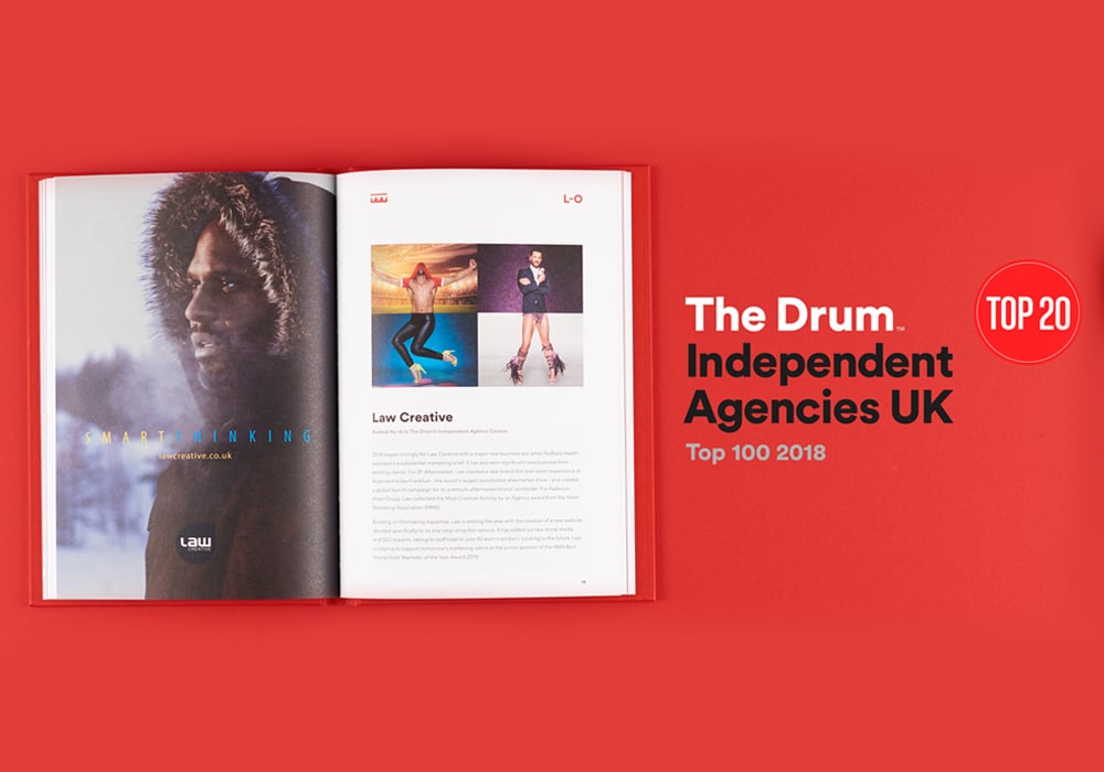 LAW CREATIVE RANKED IN TOP 20 UK AGENCIES